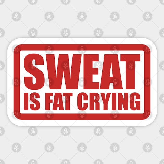 Sweat Is Fat Crying Sticker by Elleck